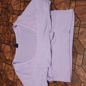 Long sleeve purple croptop